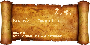 Kuchár Amarilla névjegykártya